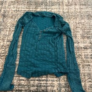 Turquoise Long Sleeve Top
